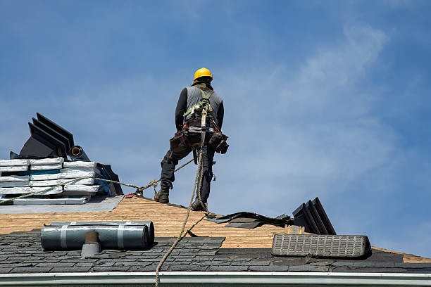 Professional Gutter Installation technician working in Allison, PA